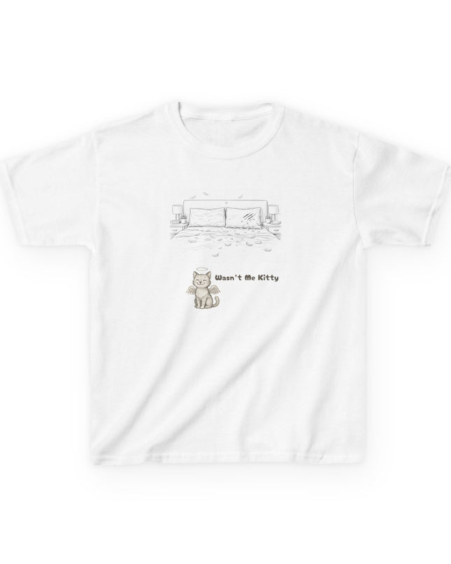 "Wasn't Me Kitty -Bedroom" Kids Heavy Cotton Tee