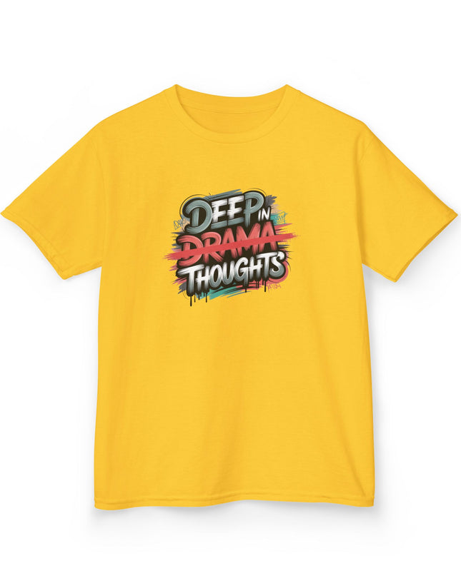 "Deep in Drama Thoughts" Kids Heavy Cotton Tee