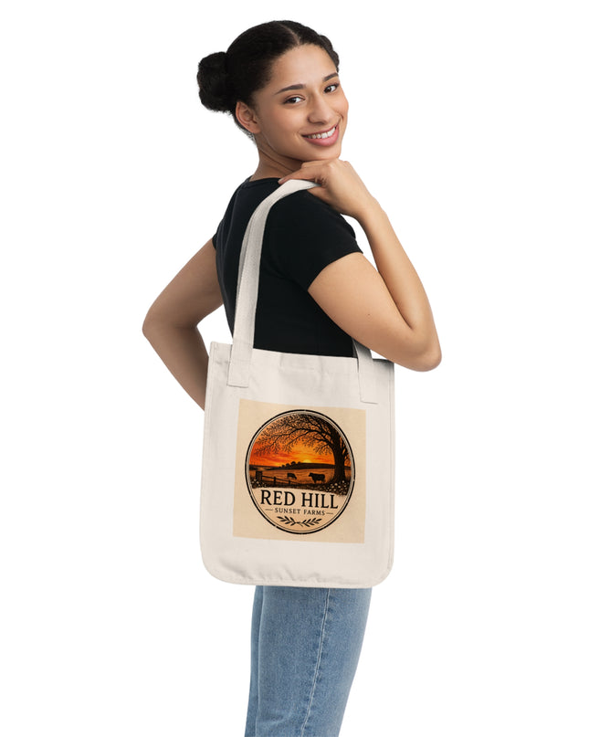"Red Hill Sunset Farms Organic Canvas Tote Bag