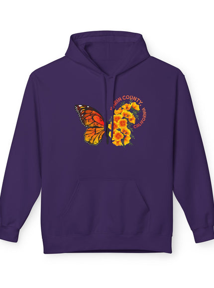"Butterflies and Poppies Marin County, California" Unisex Midweight Softstyle Fleece Hoodie