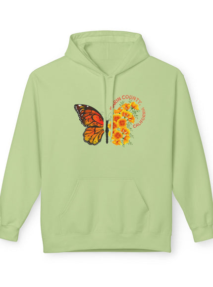 "Butterflies and Poppies Marin County, California" Unisex Midweight Softstyle Fleece Hoodie