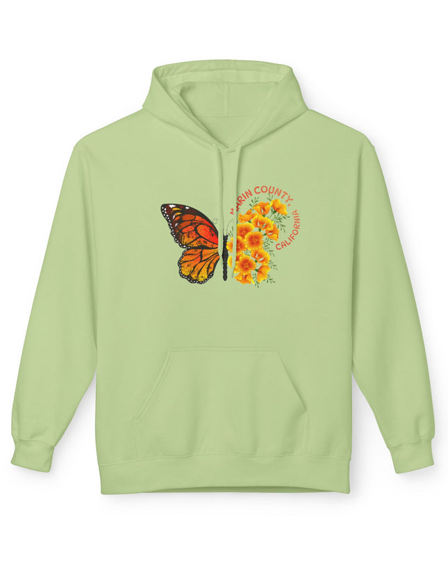 "Butterflies and Poppies Marin County, California" Unisex Midweight Softstyle Fleece Hoodie