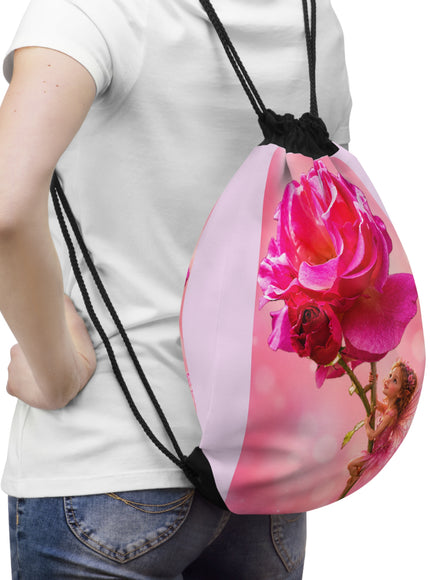 "Fairy Rose" Drawstring Bag
