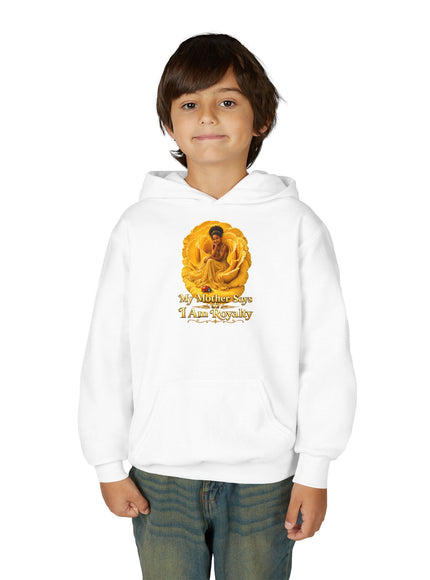 "My Mother Says I am Royalty" Youth Heavy Blend Hooded Sweatshirt