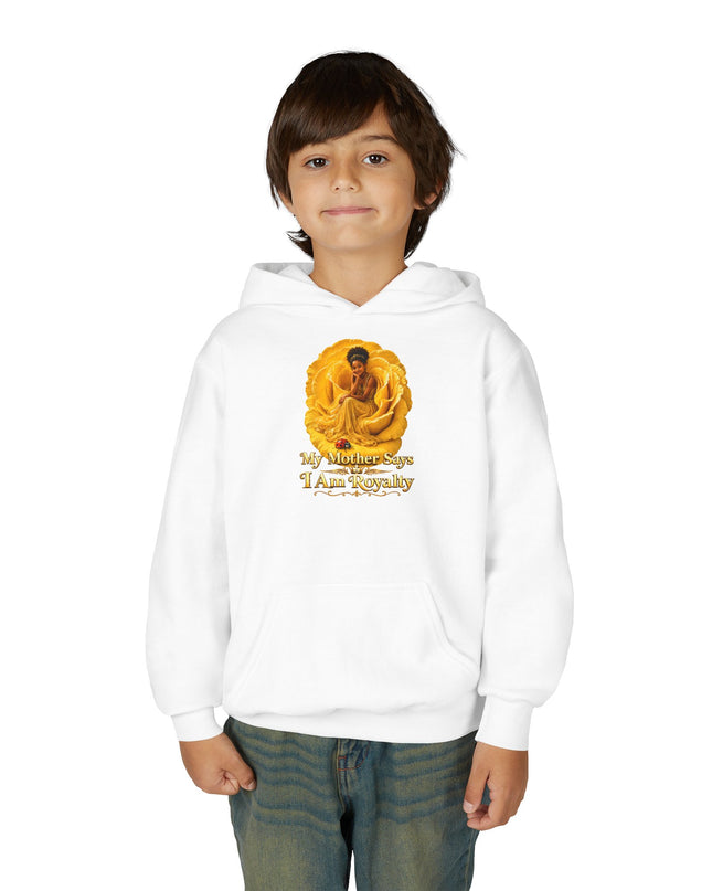 "My Mother Says I am Royalty" Youth Heavy Blend Hooded Sweatshirt
