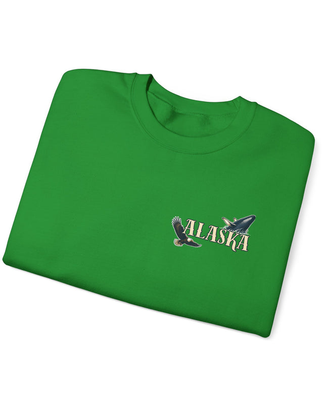 "Alaska" (Ink front and back) Unisex Heavy Blend Crewneck Sweatshirt