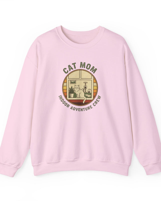 "Cat Mom Indoor Adventure Crew" Unisex Adult Sweatshirt