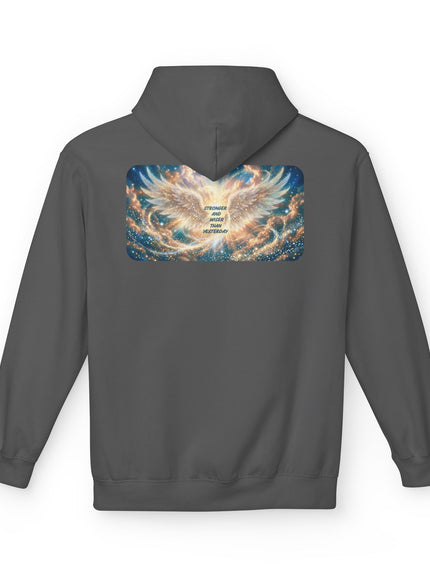 "Stronger and Wiser than Yesterday" Unisex Midweight Softstyle Fleece Hoodie