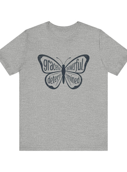 "Butterfly with Words" Unisex Jersey Short Sleeve Tee