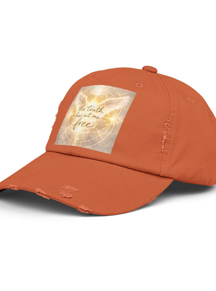 "The Truth Will Set You Free" Unisex Distressed Cap