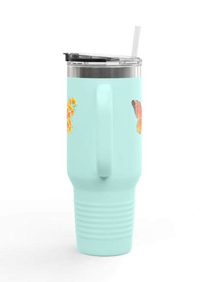 "Butterfly Poppies" Insulated Travel Mug, 40oz
