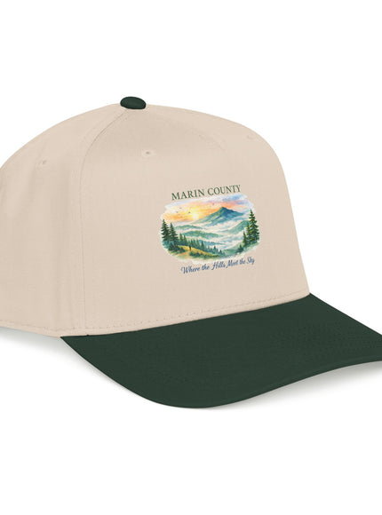 "Marin County, Where the Hills Meet the Sky" Mid Profile Baseball Cap