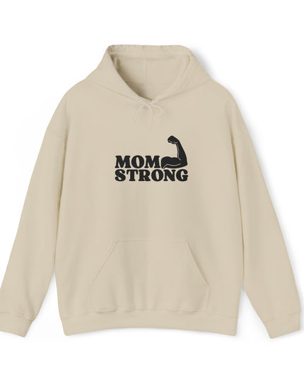 "Mom Strong (Black embroidery)" Unisex Heavy Blend Hooded Sweatshirt