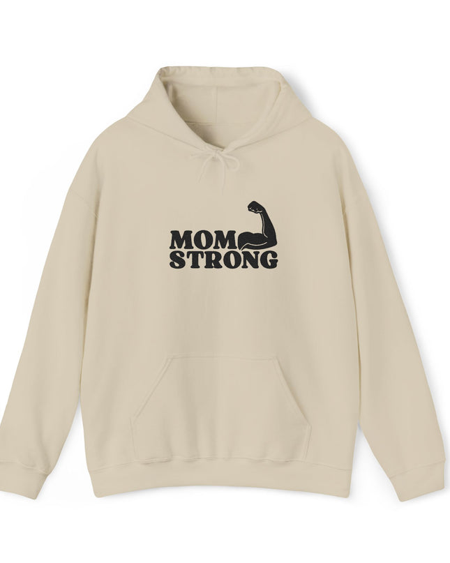 "Mom Strong (Black embroidery)" Unisex Heavy Blend Hooded Sweatshirt