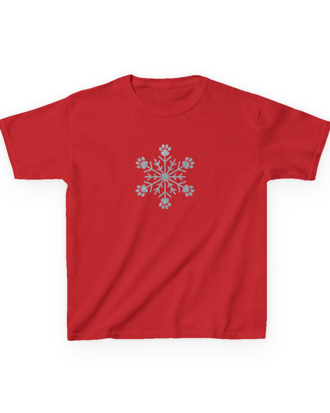 "Snowflake with Paws" Kids Heavy Cotton Tee