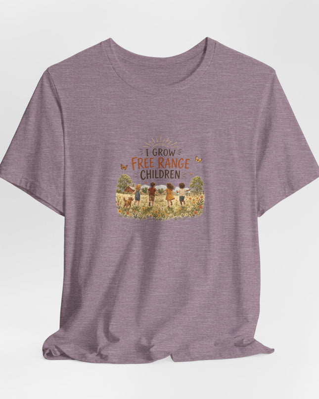 "I Grow Free Range Children" Unisex Jersey Cotton Tee