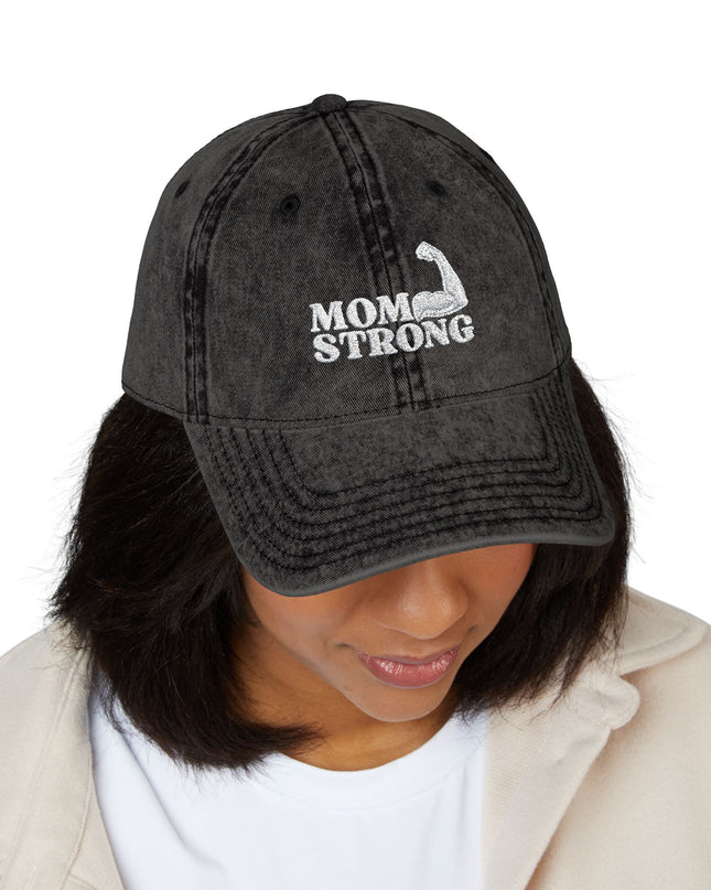 "Mom Strong" Vintage Cap (Embroidery)