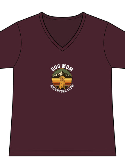 "Dog Mom" Women's Relaxed Jersey Short Sleeve V-Neck Tee