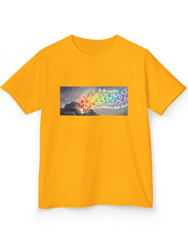 "Be the Rainbow in Someone's Dark Cloud" Kids Heavy Cotto Tee