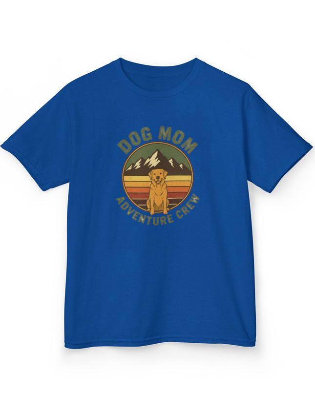"Dog Mom Adventure Crew" Kids Heavy Cotton Tee