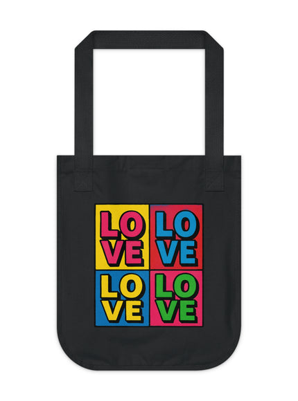 "Love – Andy Warhol Style" Organic Canvas Tote Bag