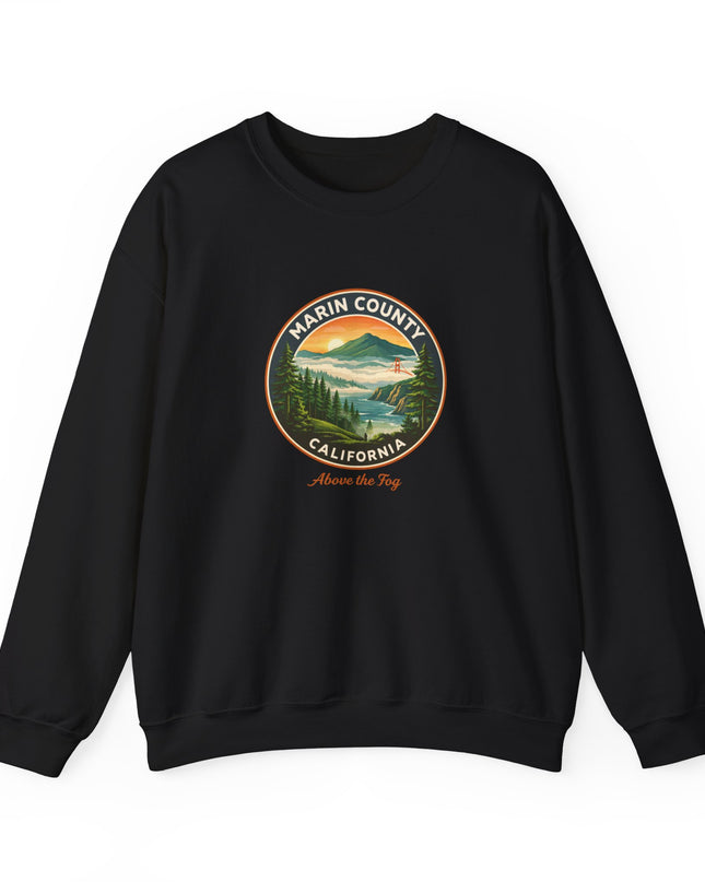 "Marin County, Above the Fog" Unisex Heavy Blend Crewneck Sweatshirt