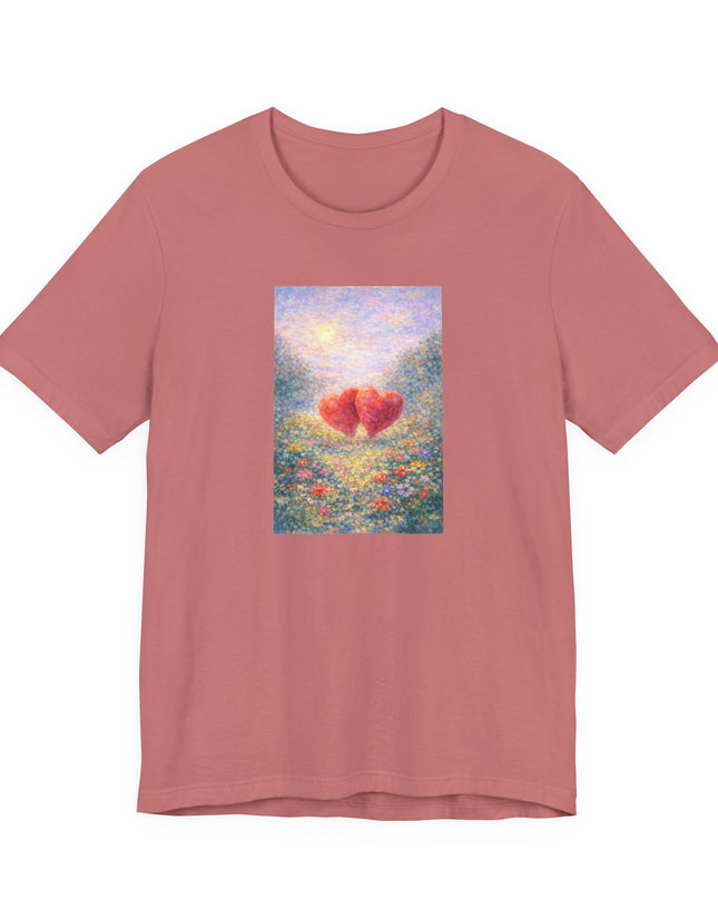 "Valentine's Day - Monet Style" Unisex Jersey Short Sleeve Tee