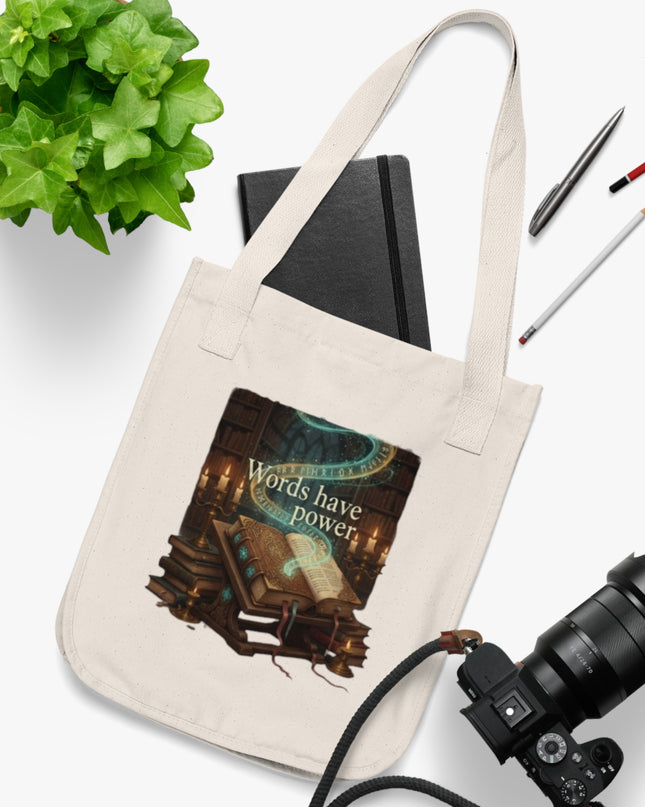 "Words Have Power" Organic Canvas Tote Bag