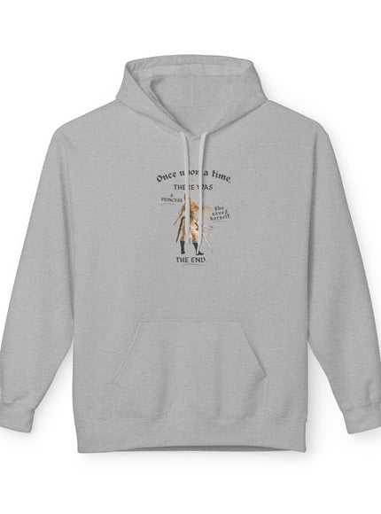 "She Saved Herself V1" (Ink both sides) Unisex Midweight Softstyle Fleece Hoodie