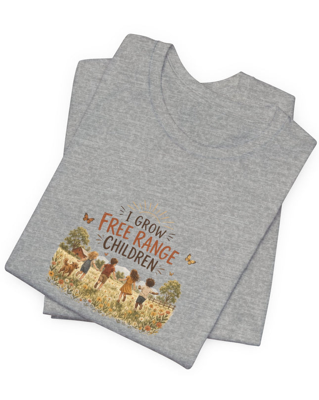 "I Grow Free Range Children" Unisex Jersey Cotton Tee