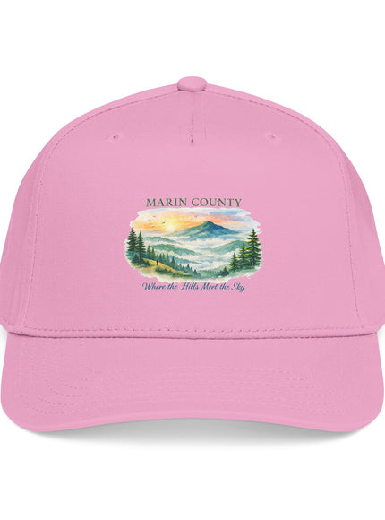 "Marin County, Where the Hills Meet the Sky" Mid Profile Baseball Cap