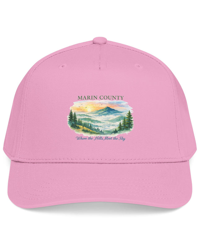 "Marin County, Where the Hills Meet the Sky" Mid Profile Baseball Cap