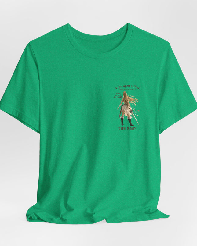 "She Saved Herself" (ink both sides) Unisex Jersey Short Sleeve Tee