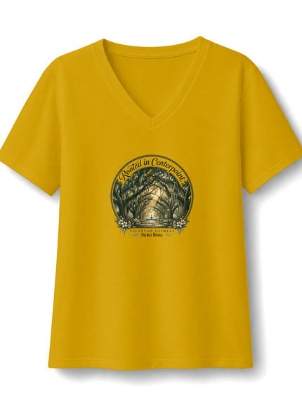 "Rooted in my Centerpoint" Women's Relaxed Jersey Short Sleeve V-Neck Tee