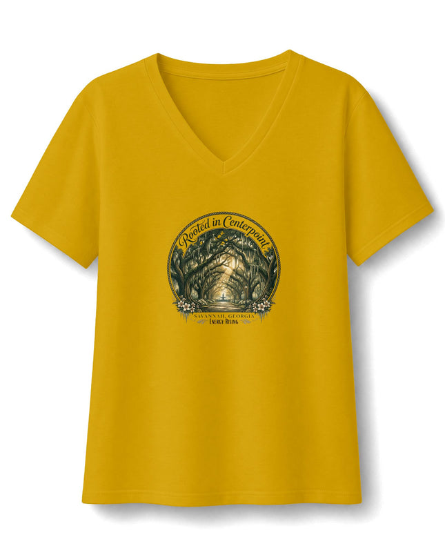 "Rooted in my Centerpoint" Women's Relaxed Jersey Short Sleeve V-Neck Tee