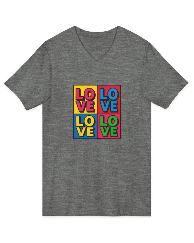 "Love, (Andy Warhol style)" Ladies' V-Neck T-Shirt