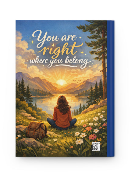 "You Are Right Where You Belong" Hardcover Journal Matte