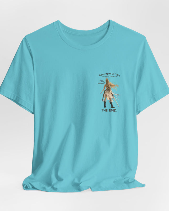 "She Saved Herself" (ink both sides) Unisex Jersey Short Sleeve Tee