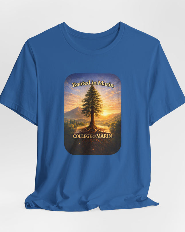 "Rooted in Marin, College of Marin" Unisex Jersey Short Sleeve Tee