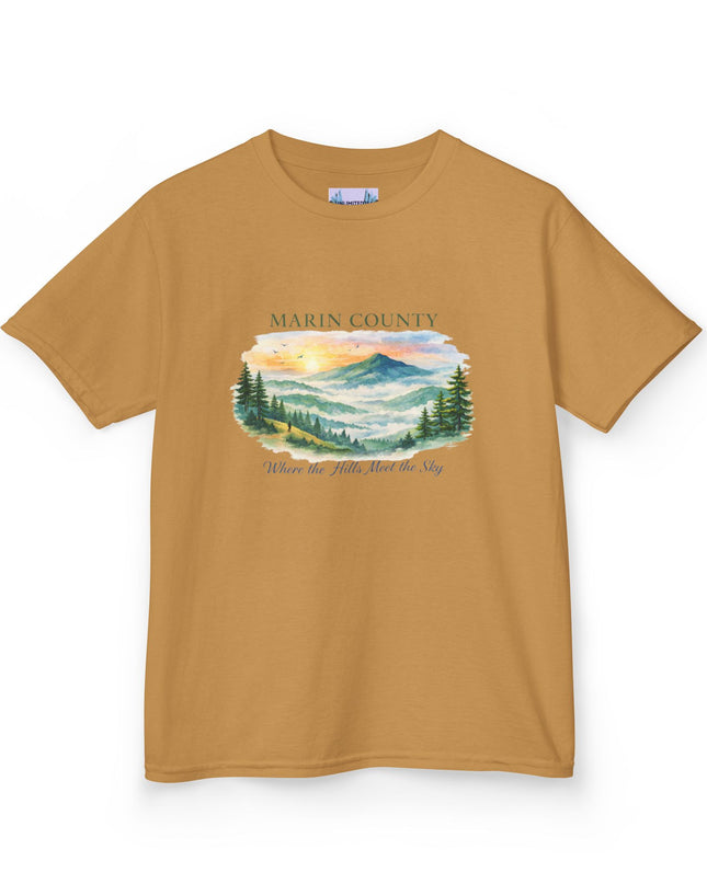 "Marin County, Where the Hills Meet the Sky" Kids Heavy Cotton Tee