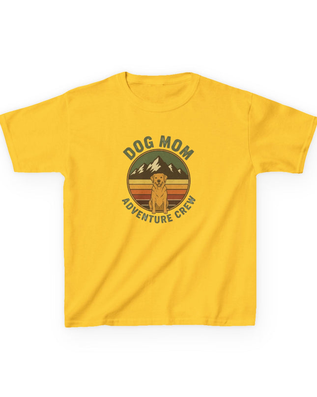 "Dog Mom Adventure Crew" Kids Heavy Cotton Tee