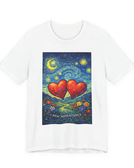 "Valentine's Day, New Adventures - Vincent Van Gogh Style" Unisex Jersey Short Sleeve Tee