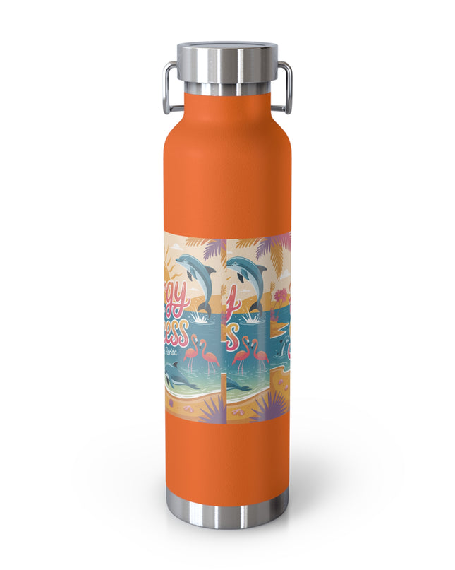 "February in Florida, Energy for Success" Copper Vacuum Insulated Bottle, 22oz