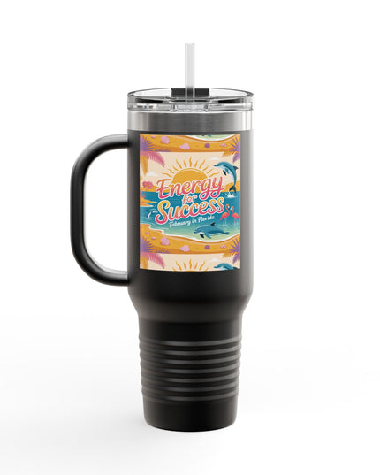"February in Florida, Energy for Success" Insulated Travel Mug, 40oz