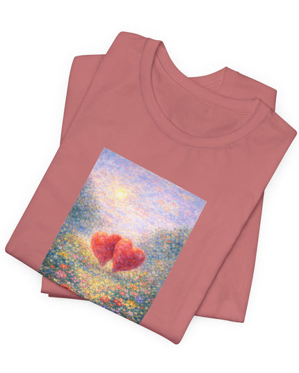"Valentine's Day - Monet Style" Unisex Jersey Short Sleeve Tee