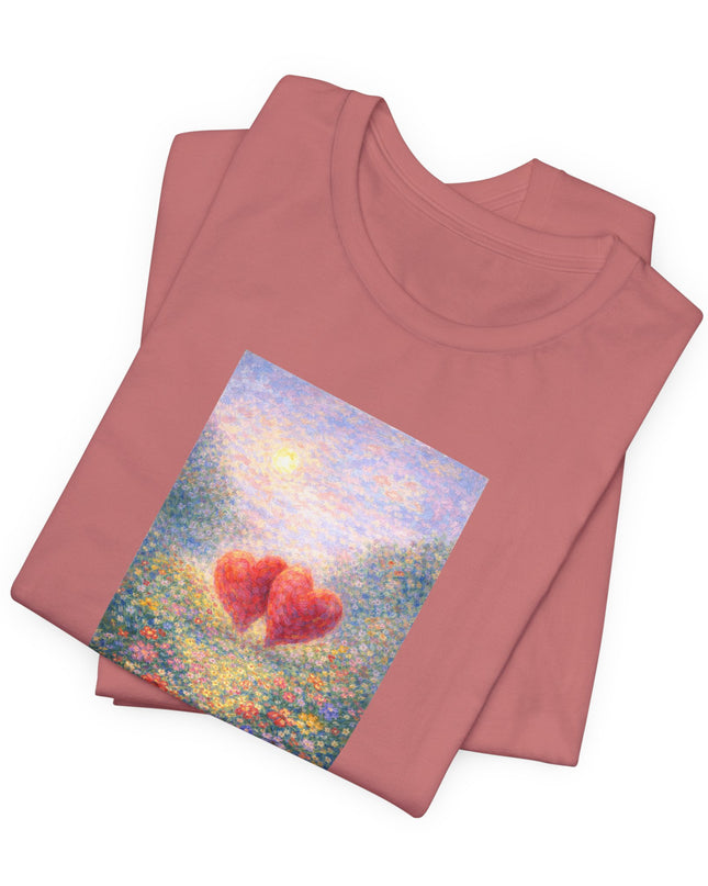 "Valentine's Day - Monet Style" Unisex Jersey Short Sleeve Tee