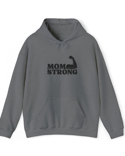 "Mom Strong (Black embroidery)" Unisex Heavy Blend Hooded Sweatshirt