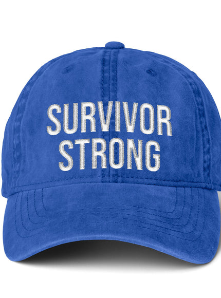 "Survivor Strong" Women's Pigment-Dyed Cap with Fashion Undervisor (Embroidery)