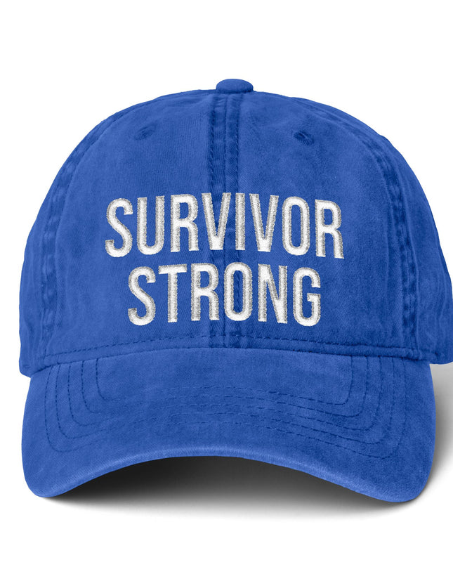 "Survivor Strong" Women's Pigment-Dyed Cap with Fashion Undervisor (Embroidery)