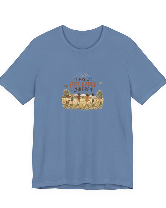 "I Grow Free Range Children" Unisex Jersey Cotton Tee